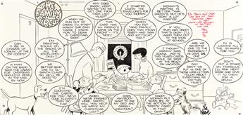 BIL KEANE (1922-2011) Addressing the Family Christmas Cards. [COMICS / FAMILY CIRCUS]